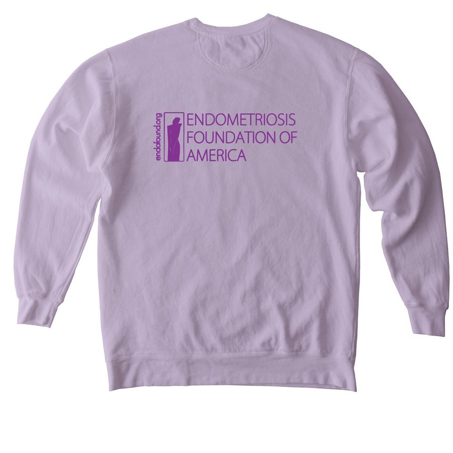 End Endo 5K Comfort Crewneck Retro Sweatshirt, a Orchid Comfort Colors Crewneck Sweatshirt (back-view)