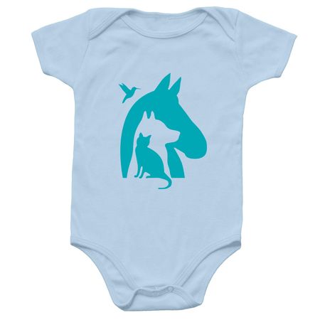 For Infants (Aqua), a Light Blue Infant Onesie