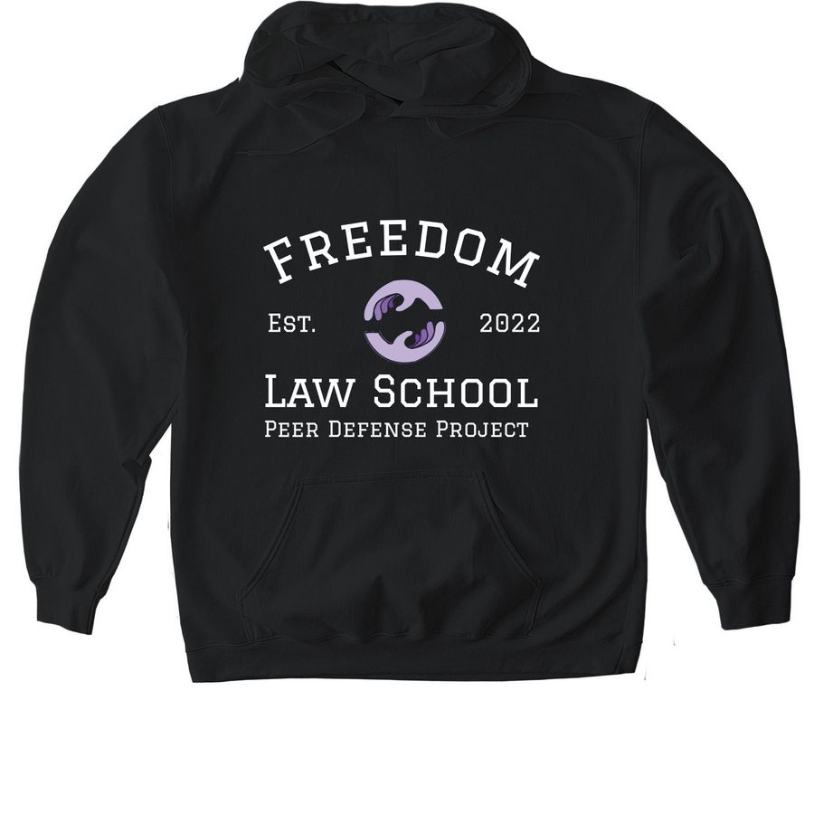 Freedom Law School YPL Sweatshirt, a Black Gildan Softstyle Pullover Hoodie