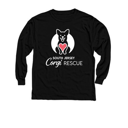 SJCR White Logo Youth Long Sleeve, a Black Youth Long Sleeve Tee