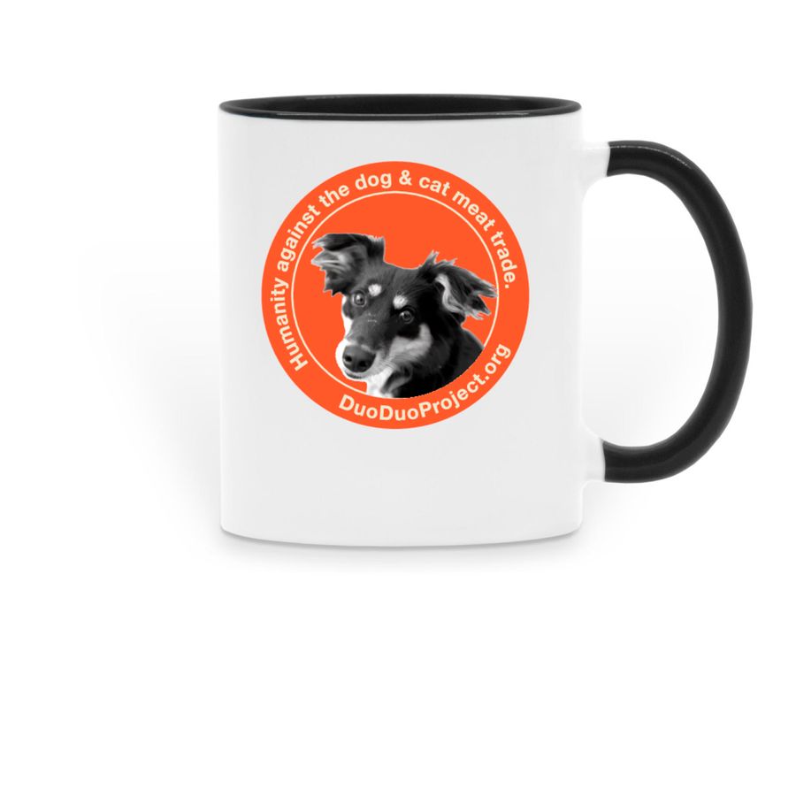 Duo Duo Project Mugs, a Black Two-Tone Ceramic Mug