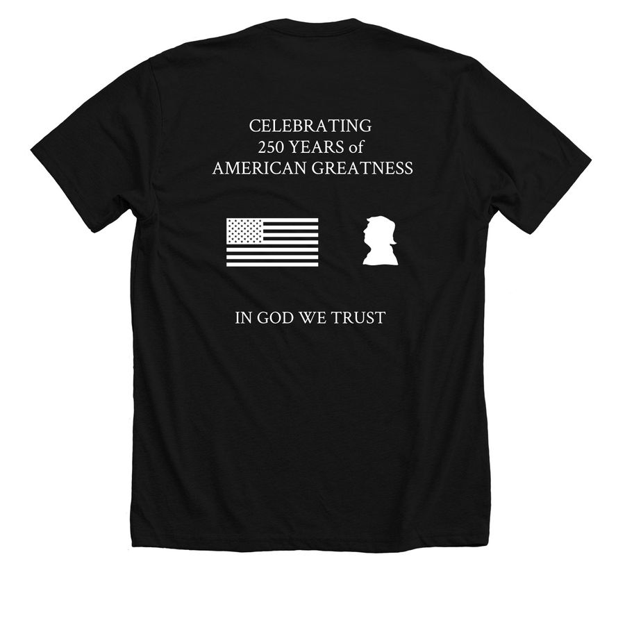 Phoenix - America 250, a Solid Black Blend Premium Unisex Tee (back-view)
