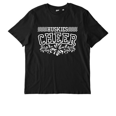 EPJ Huskies - Cheer Checkerboard Black/White, a Black Stanley/Stella Unisex Creator 2.0 Tee