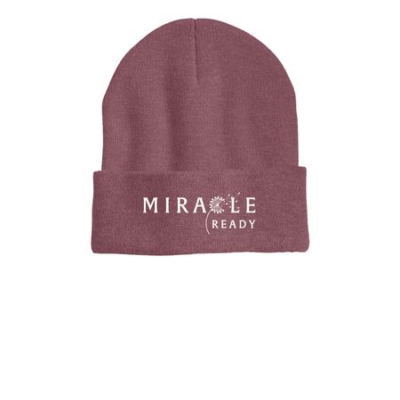 Miracle Ready, a Heather Cardinal Printed Cuffed Beanie