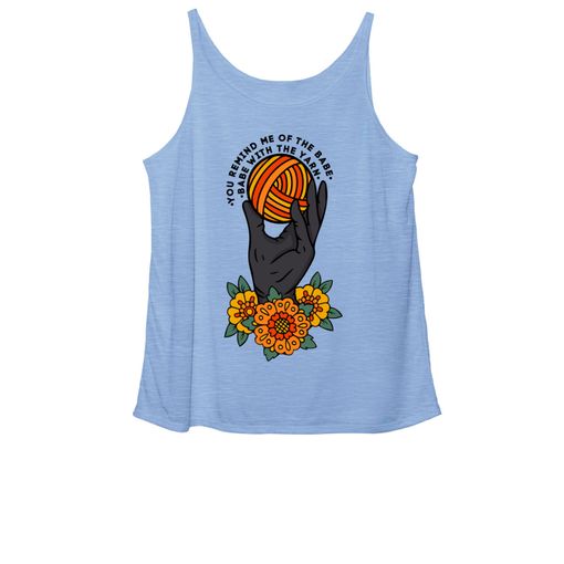 The Babe with the [Yarn] Power #2 Blue Triblend Women's Slouchy Tank