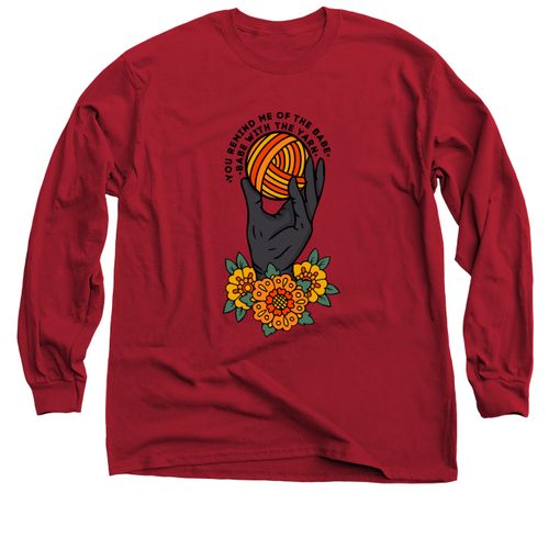 The Babe with the [Yarn] Power #2 Cardinal Red Long Sleeve Tee