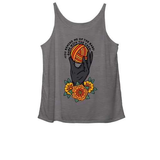 The Babe with the [Yarn] Power #2 Grey Triblend Women's Slouchy Tank