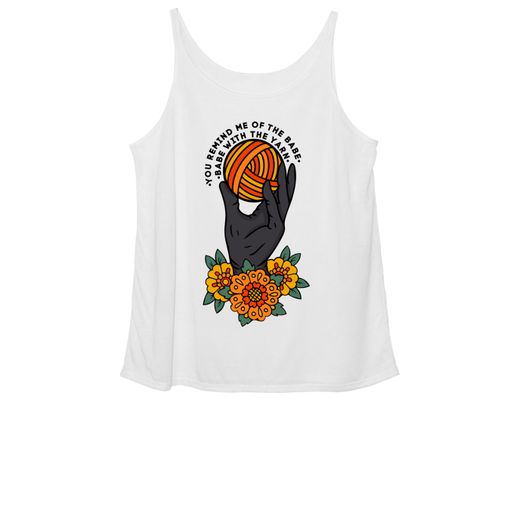 The Babe with the [Yarn] Power #2 White Women's Slouchy Tank