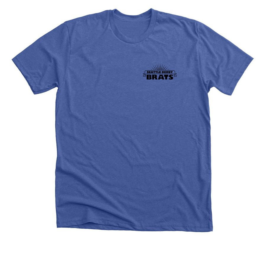 Seattle Derby Brats - Black Logo, a Solid True Royal Premium Unisex Tee