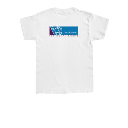 Toddlers for Human Rights, a White Toddler Tee (back-view)