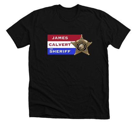 Shirt:&nbsp; James Calvert, a Solid Black Blend Premium Unisex Tee