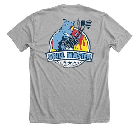 Blue Rhino Grill Master T-Shirt (Premium), a Athletic Heather Premium Unisex Tee (back-view)