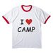 I <3 Camp&nbsp;, a White/ Red Cotton Ringer Tee