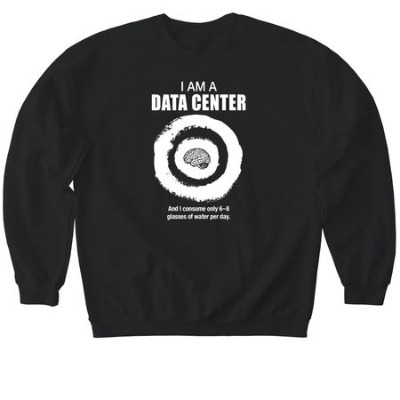 Data Center Awareness, a Black Softstyle Crewneck Sweatshirt