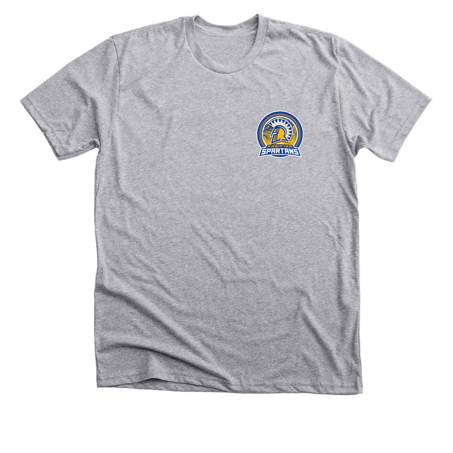 Pasifika Spartans: Spring 2024, a Athletic Heather Premium Unisex Tee