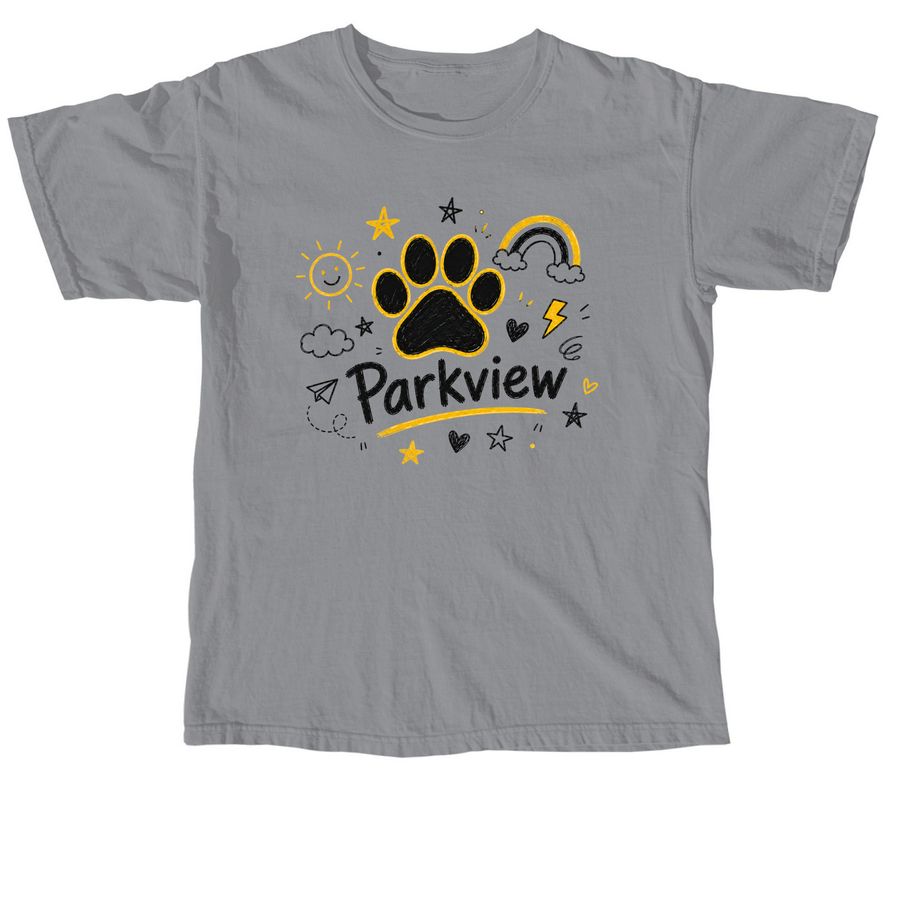 Parkview Doodles, a Granite Comfort Colors Unisex Tee