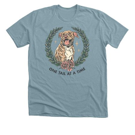 We Love Pitties: option 2!, a Heather Blue Lagoon Premium Unisex Tee