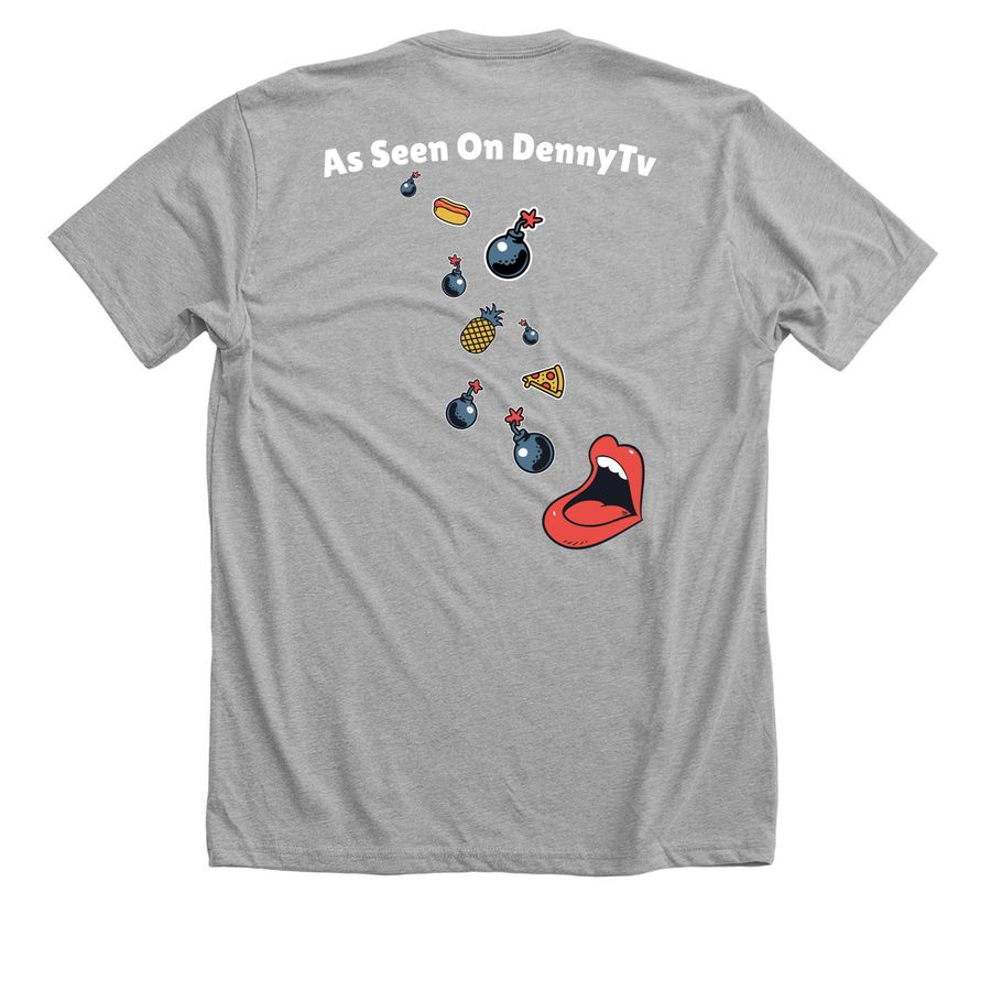 Release the Flavor Bombs Tee, a Athletic Heather Premium Unisex Tee (back-view)