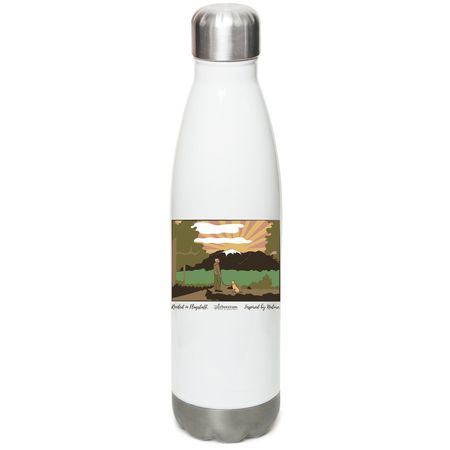 Rooted in Flagstaff, a White Stainless Steel Water Bottle