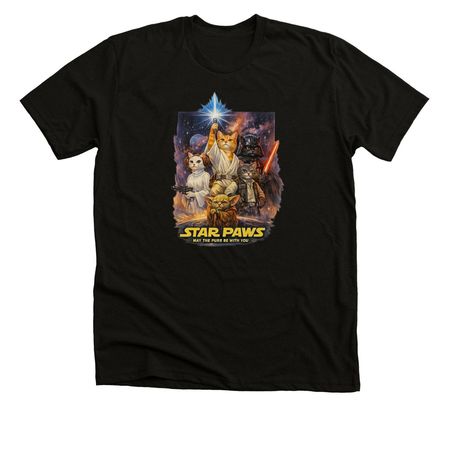 STAR PAWS, a Solid Black Blend Premium Unisex Tee
