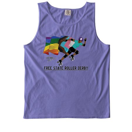 Pride Flag-3, a Violet Comfort Colors Tank Top