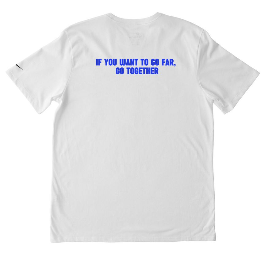 Premium Gear, a White Nike Dri-FIT Jersey Blend Performance Tee (back-view)