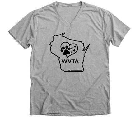 T-shirts - black logo, a Athletic Heather Premium V-Neck Tee