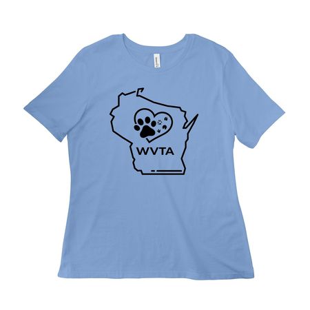 T-shirts - black logo, a Carolina Blue Women?s Relaxed Cotton Tee