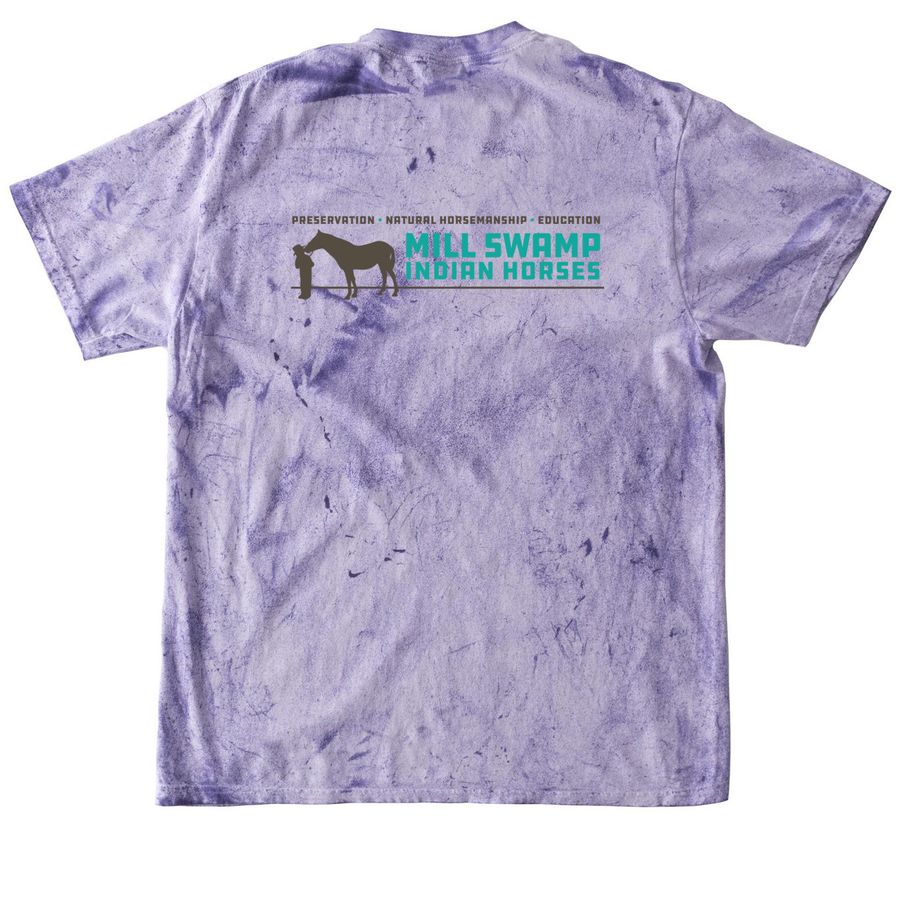 Comfort Colors T-shirts - Mill Swamp Indian Horses, a Amethyst Comfort Colors Colorblast Tee (back-view)