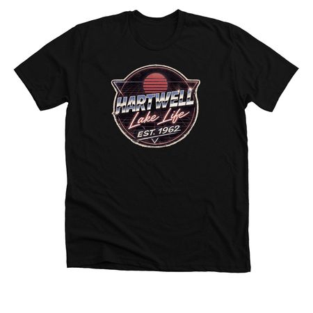 Hartwell Lake Life Cares, a Solid Black Blend Premium Unisex Tee
