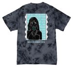 Indigenous Women Rising est. 2012, a Black Crystal Tie Dye Tee (back-view)