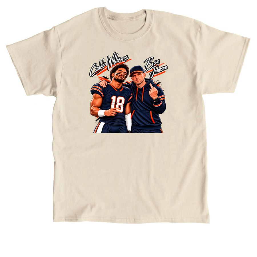 Chicago Bears Caleb Williams Ben Johnson Flip, a Sand Classic Unisex Tee