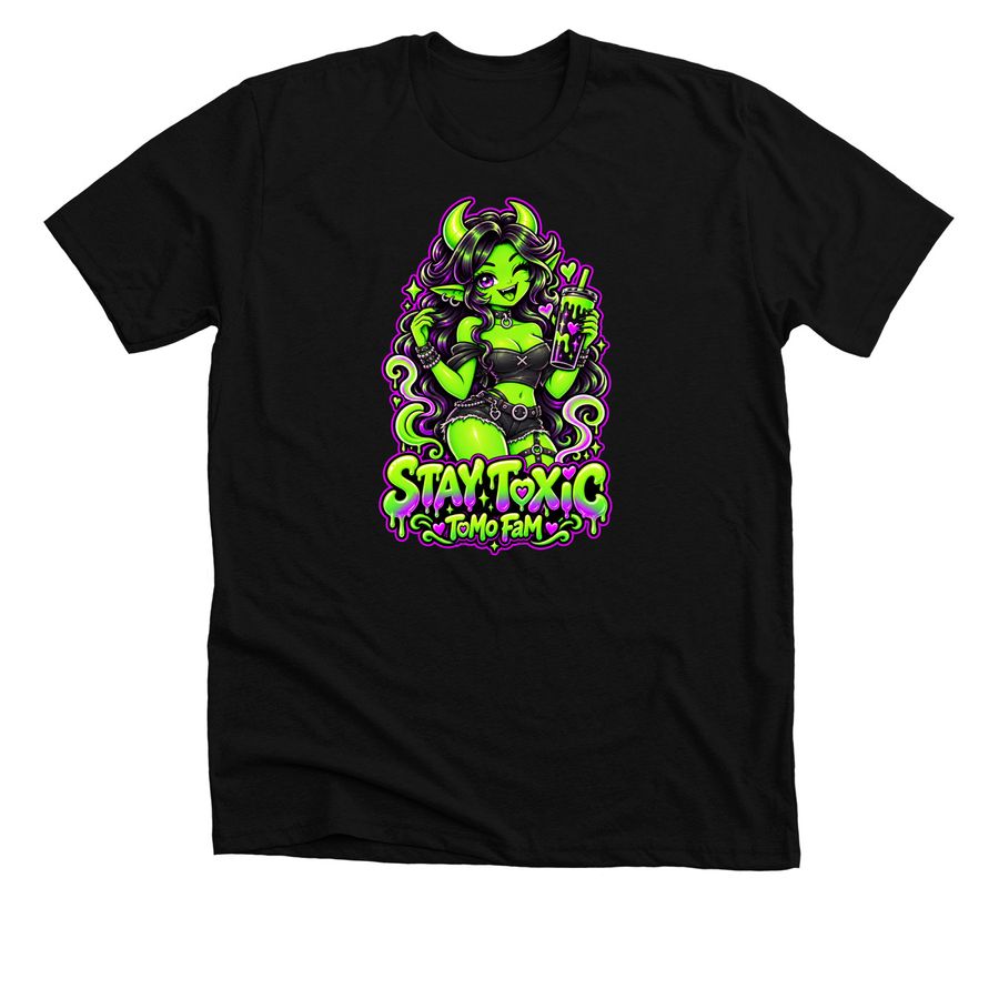 ToMo FaM StAy ToXiC, a Solid Black Blend Premium Unisex Tee