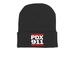 PDX 911 BEANIE, a Black Printed Cuffed Beanie