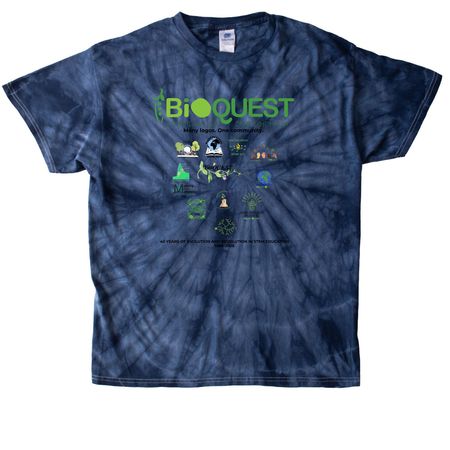 Happy 40th BioQUEST!, a Navy Classic Tie Dye Tee