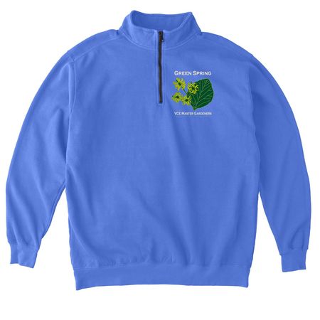 We are GSEMG Shirts, a Flo Blue Comfort Colors Quarter Zip Pullover