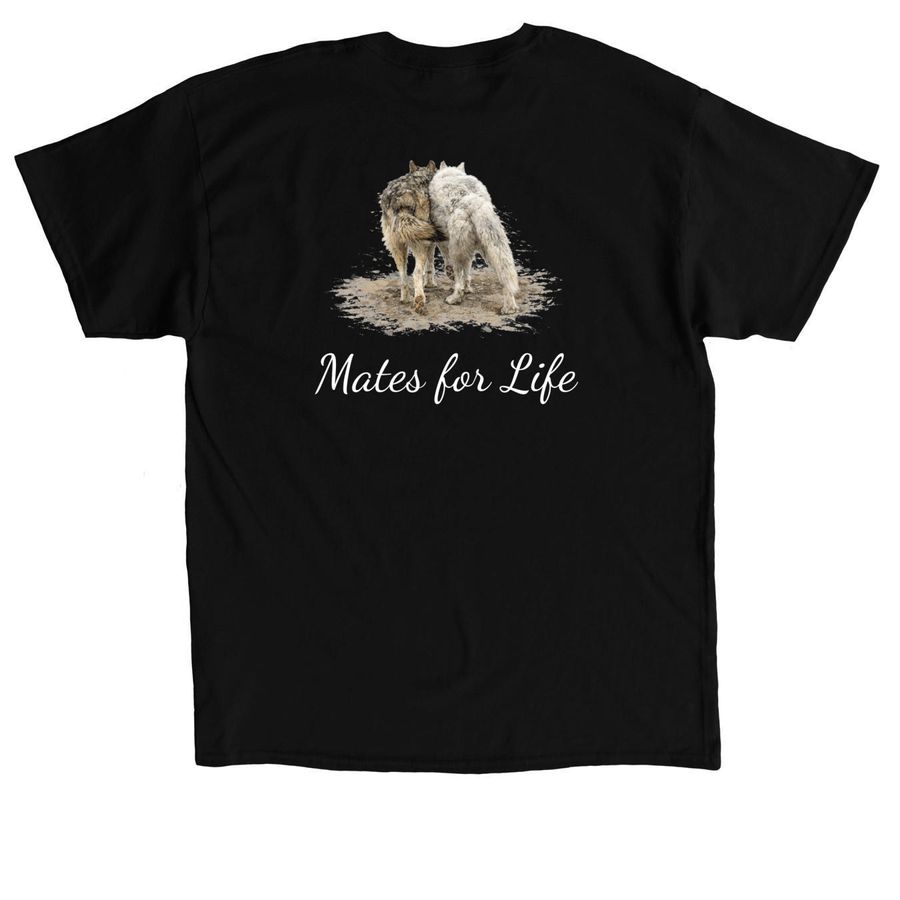Mates for Life shirts, a Black Classic Unisex Tee (back-view)