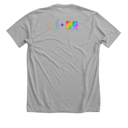 PWC/RU Pride Collection, a Athletic Heather Premium Unisex Tee (back-view)