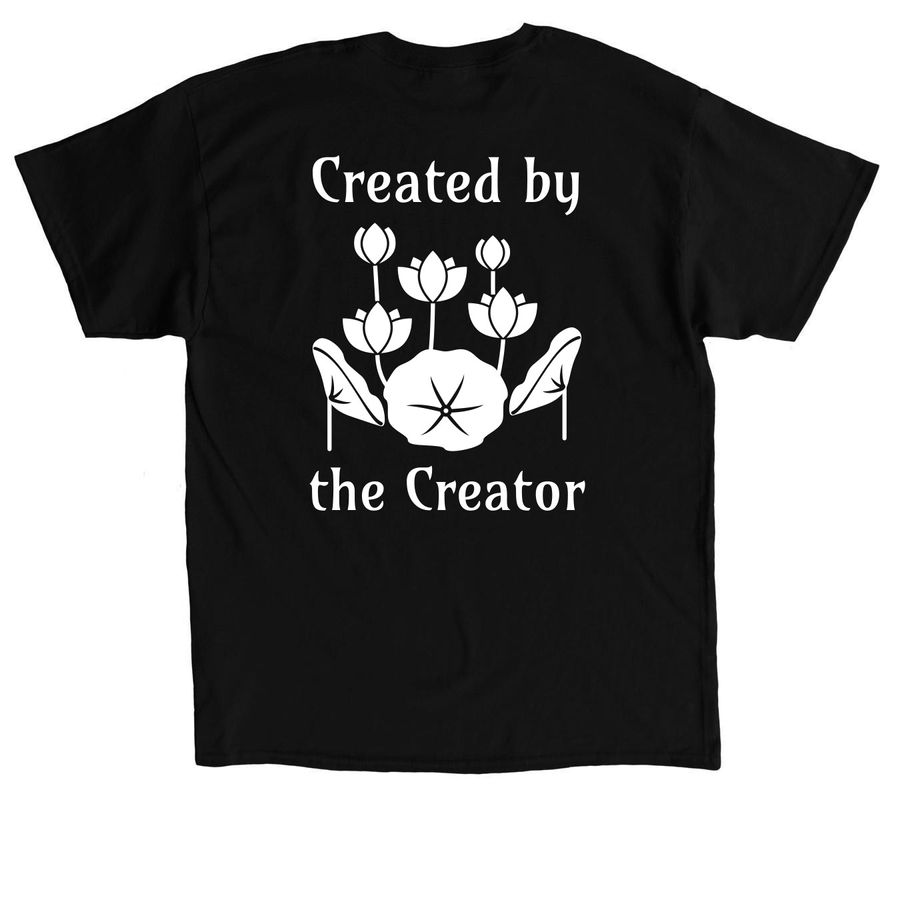 Wonderfully made&nbsp;, a Black Classic Unisex Tee (back-view)
