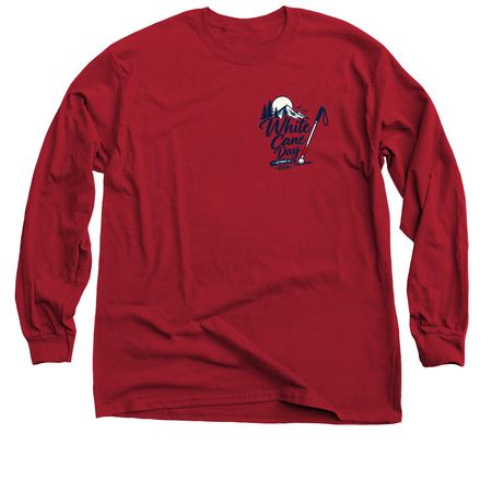 White Cane Day, a Cardinal Red Classic Long Sleeve Tee
