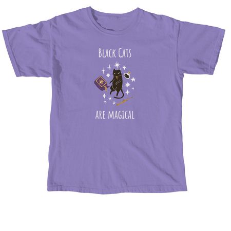 Fix'N Wag'N: Black Cats Are Magical, a Violet Comfort Colors Unisex Tee