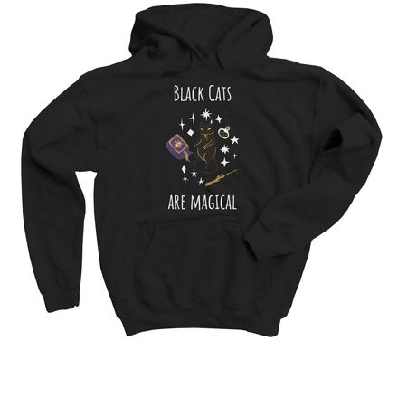 Fix'N Wag'N: Black Cats Are Magical, a Black Youth Pullover Hoodie