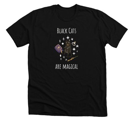 Fix'N Wag'N: Black Cats Are Magical, a Solid Black Blend Premium Unisex Tee