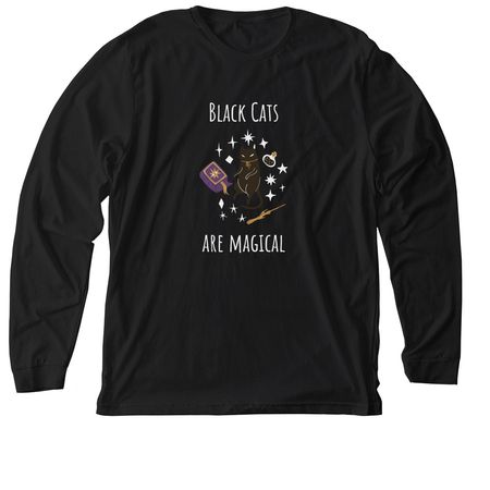 Fix'N Wag'N: Black Cats Are Magical, a Solid Black Blend Premium Long Sleeve Tee