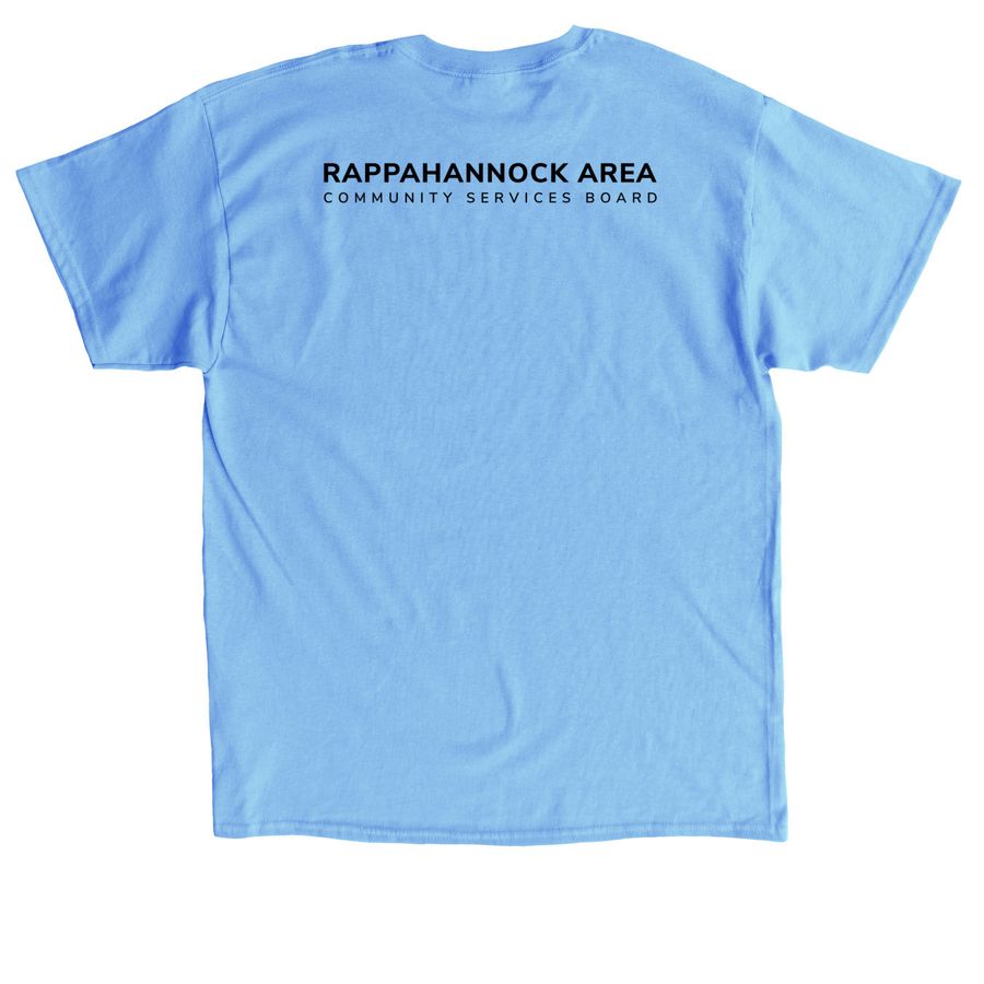 Abstract Hope, a Carolina Blue Classic Unisex Tee (back-view)