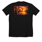 MarshBorn, a Solid Black Blend Premium Unisex Tee (back-view)