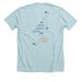 Miles for John NYC T-Shirts, a Heather Ice Blue Premium Unisex Tee (back-view)