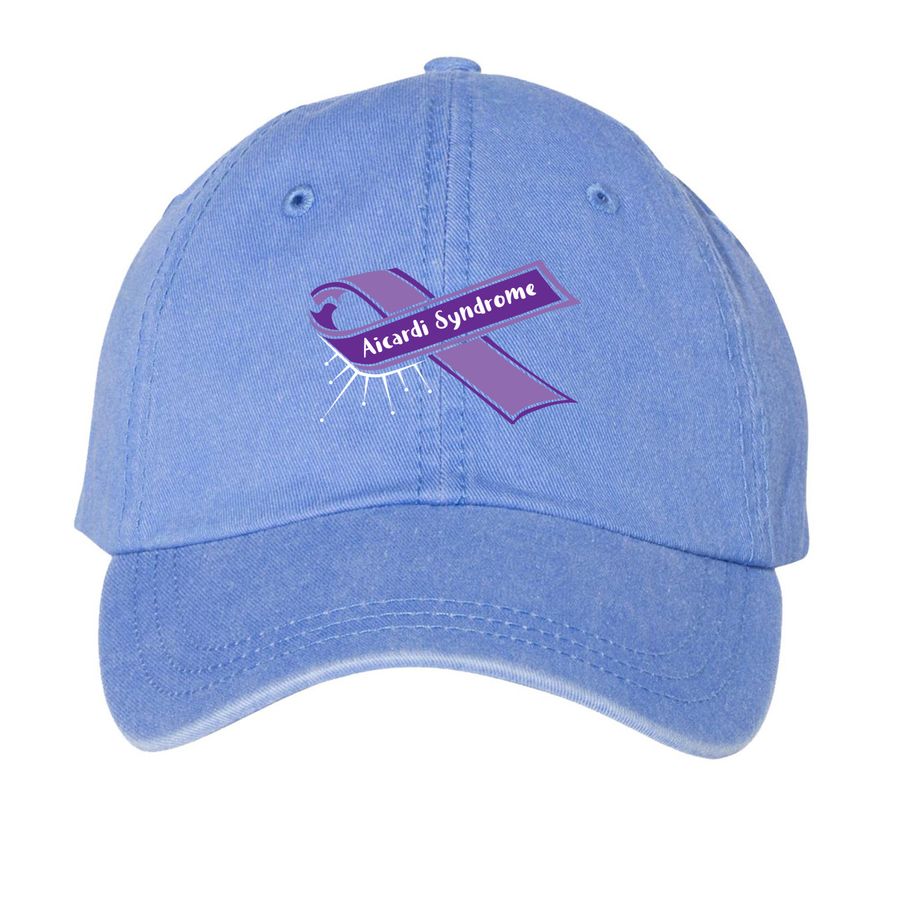 AS Ribbon Hats, a Periwinkle Printed Pigment Dye Baseball Cap
