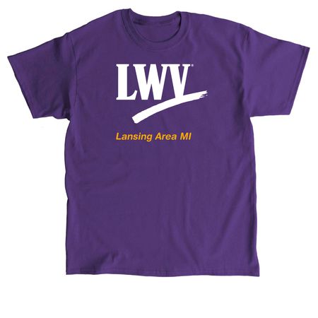 LWVLA - Defending Democracy (checkmark), a Purple Classic Unisex Tee