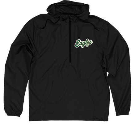 Eagles Jacket, a Black Quarter-Zip Windbreaker